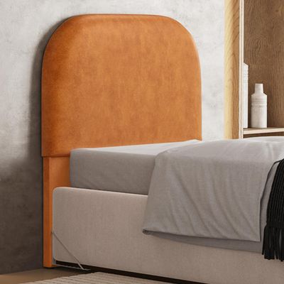 Cabeceira Cama Box 100cm Orgânica Lanna W01 Couríssimo Canela - Lyam Decor
