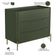 Cômoda Para Quarto Closet Orgânica 3 Gavetas Pés Industrial Dourado Bliss I03 Musgo - Lyam Decor