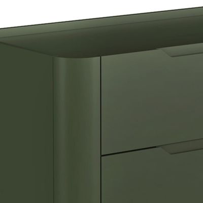 Cômoda Para Quarto Closet Orgânica 3 Gavetas Pés Industrial Dourado Bliss I03 Musgo - Lyam Decor