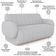Sofá 3 Lugares Sala Living Orgânico 188cm Fávara K01 Veludo Cinza - Lyam Decor