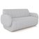 Sofá 3 Lugares Sala Living Orgânico 188cm Fávara K01 Veludo Cinza - Lyam Decor