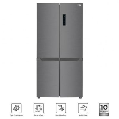 Geladeira TCL Multidoor C516CDN Inverter Frost Free Twin Eco