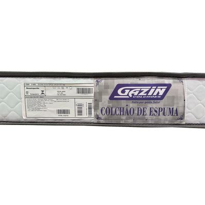Colchão Solteiro de Espuma Gazin D23 Liso 78 x 188 Dream Branco