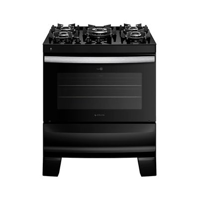 Fogão 5 Bocas Preto com Mesa de Vidro Atlas Agile Up Bivolt Preto / Bivolt