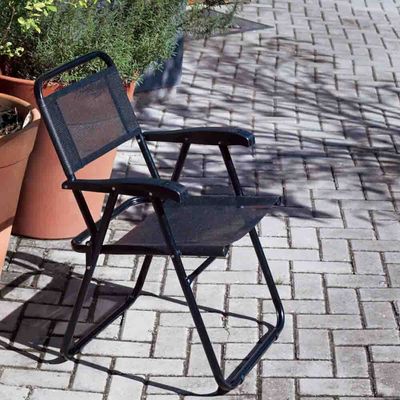 Cadeira de Praia Alta em Aço Carbono Master 2048 Mor Preto