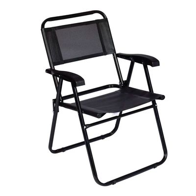 Cadeira de Praia Alta em Aço Carbono Master 2048 Mor Preto