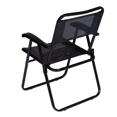 Cadeira de Praia Alta em Aço Carbono Master 2048 Mor Preto