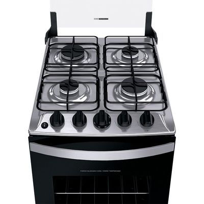 Fogão de Piso 4 Bocas Brastemp Acendimento Automático BFO4NBB Branco / Bivolt