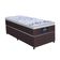 Conjunto New York Cama Box Solteiro e Colchão em Molas Ensacadas Gazin Marrom