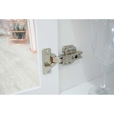 Cristaleira Americana 2 Portas com Vidro 2 Gavetas C357 Henn Branco