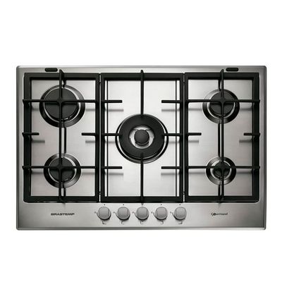 Cooktop Brastemp Gourmand 5 Bocas Gás Inox - BDK75DR Inox / 220V