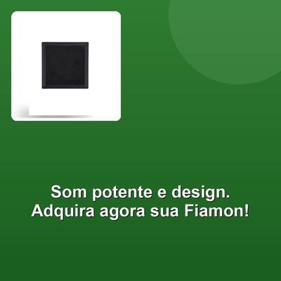 Arandela Fiamon Coaxial 50rms 6" Quadrada Preta