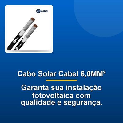 Cabo Solar Cabel 6,0mm² Preto 25m