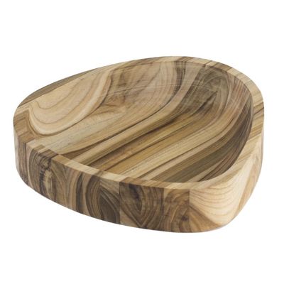 Gamela Organica Churrasco Tramontina  em Madeira Teca FSC com Acabamento em Óleo Mineral  25x25 cm