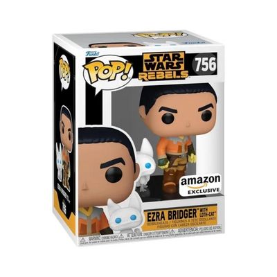 Funko Pop Star Wars 756 Ezra Bridger with Loth-Cat Exclusive