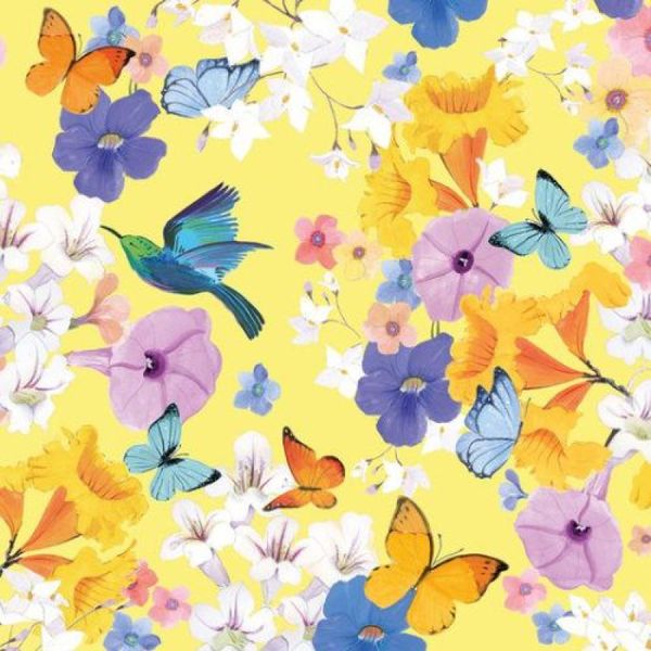 Painel de Parede The Wall 2 Floral Amarelo 391971