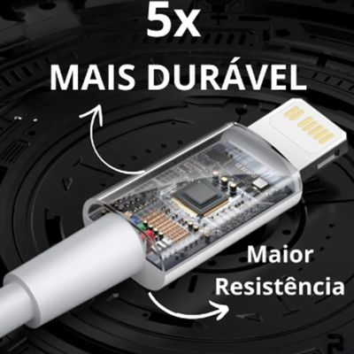 Cabo USB+ Iphone 1 Metro 2,4A Carga Rápida Tipo C Cel Note