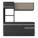 Armário De Cozinha Compacta 3 Peças Com Rodapé Mp2178 Made Multimóveis Preto/branco Preto/branco
