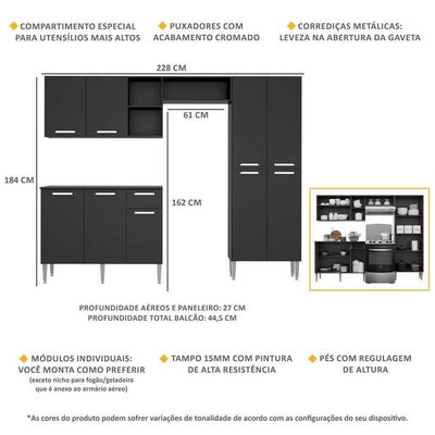 Cozinha Compacta Multimóveis Fg2999 Com Armário E Balcão