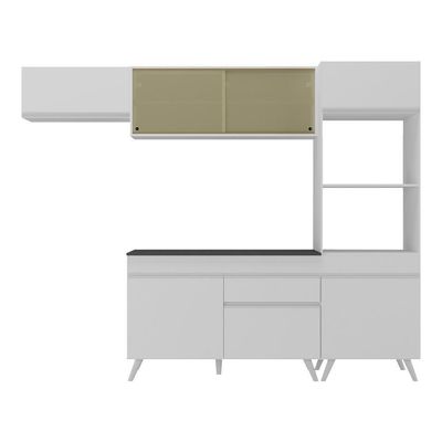 Armário De Cozinha Compacta 4 Peças Mp3691.891 Veneza Branco