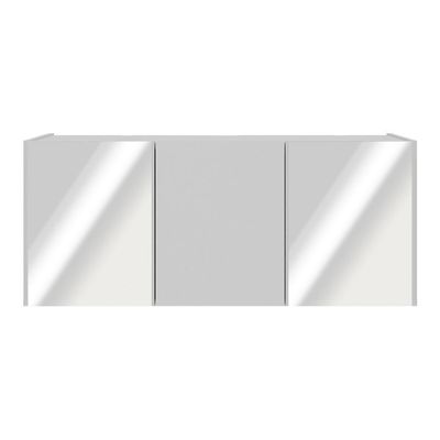 Aparador Buffet Suspenso Com Espelhos 3 Portas Multimóveis Mp8004 Branco Branco