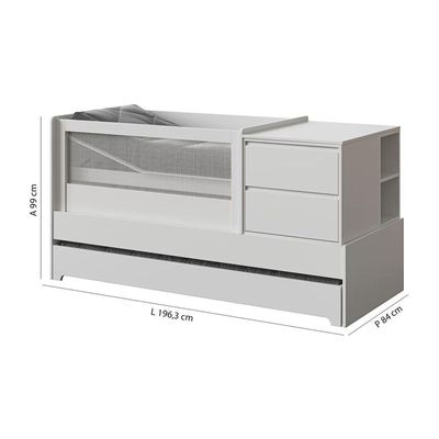 Berço Cama Sol E Mar Divicar Branco Acetinado