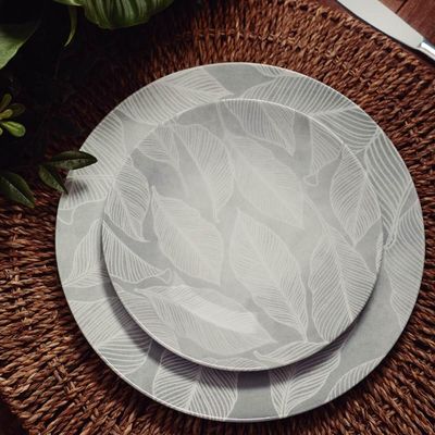 Aparelho de Jantar em Porcelana Decorada 20 Peças Tramontina Arbo Mesa Posta 4 Pessoas