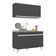 Armário De Cozinha Compacta 120cm Veneza Multimóveis V2141 Preto/branco Preto/branco