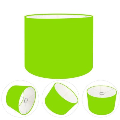 Cúpula Abajur E Luminária Cilíndrica Vivare Cp-7015 ø35x25cm - Bocal Nacional Verde-limão