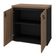 Balcão Para Escritório Com Chave Multiuso 2 Portas Unik A02 Nogal Preto - Lyam Decor