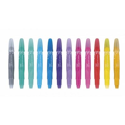 Giz Em Gel Retrátil  Gel Color Cores Metálicas Com 12 Cores Tris