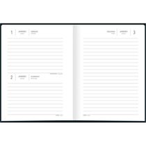 Agenda Costurada Diária - M4 - 12,3x16,6 Cm - Pepper 2022 - Tilibra - Preto