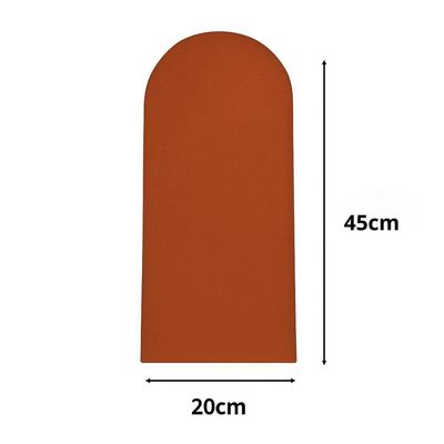 Cabeceira Nuvem Estofada Queen Size 8 Placas Em Suede 45cm Terracota