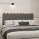 Cabeceira King Size Design Nuvem 45cm 10 Placas Em Suede Chumbo