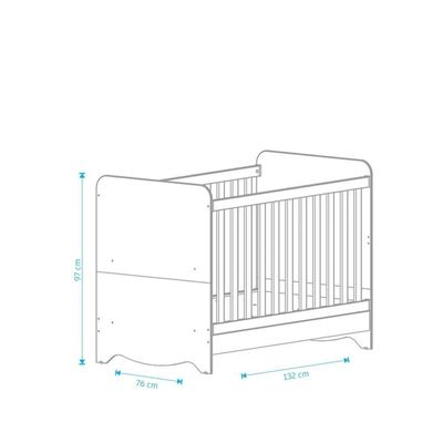 Berço Modelo Americano Ben - Moveis Peroba Amendoa-branco
