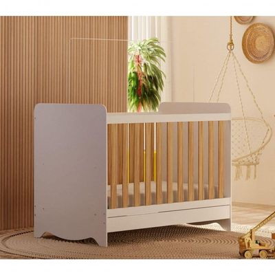 Berço Modelo Americano Ben - Moveis Peroba Amendoa-branco