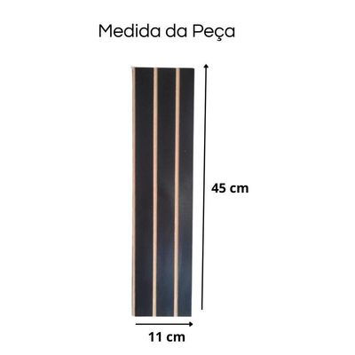 Painel Ripado Parede Versátil Kit 20 Placas Mdf 45 X 11 Cm Preto