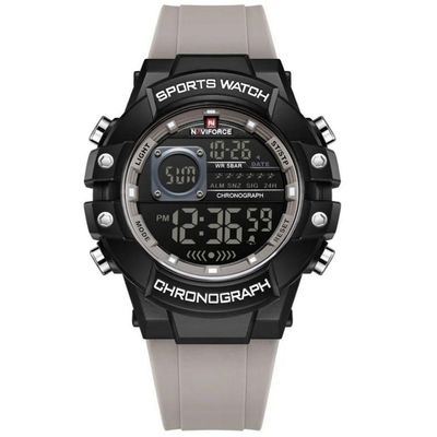 Relógio Multifuncional Masculino Digital Design Esportivo A Prova D´agua 3atm Cinza Claro