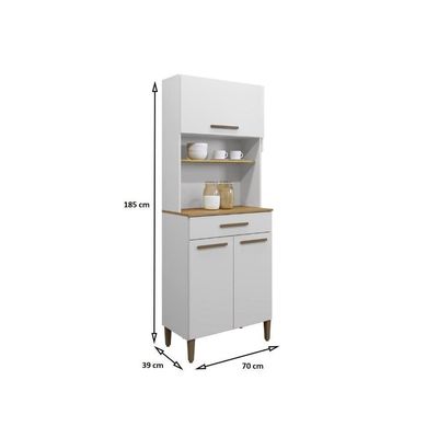 Kit Cozinha Itália 03 Portas E 01 Gaveta Arte Móveis Branco
