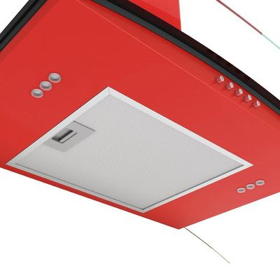 Coifa Nardelli De Parede Clean Vidro Curvo Vermelha 70cm Vermelho 220V