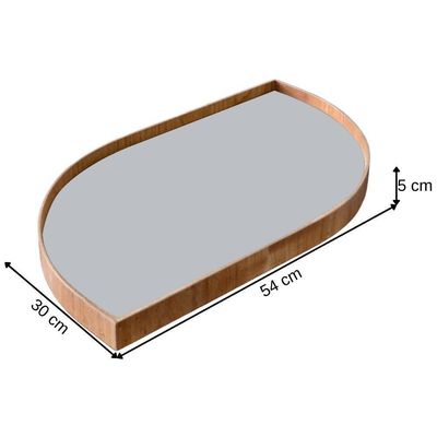 Bandeja Decorativa Anne Cinamomo Laminada Com Espelho