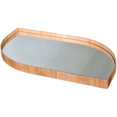 Bandeja Decorativa Anne Cinamomo Laminada Com Espelho