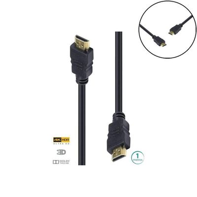 Cabo Hdmi 2.0 4k Ultra Hd 3d 1m