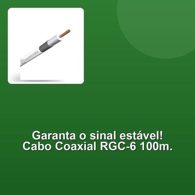 Cabo Coaxial Rgc-6 67% 100m Branco