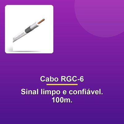 Cabo Coaxial Rgc-6 67% 100m Branco