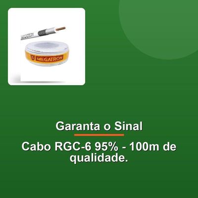 Cabo Coaxial Rgc-6 95% 100m Branco