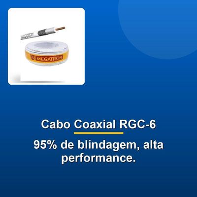 Cabo Coaxial Rgc-6 95% 100m Branco