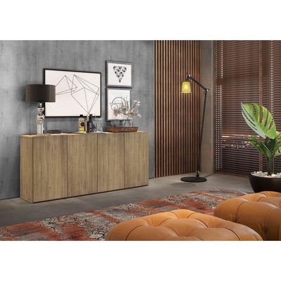 Aparador Buffet 4 Portas Veneza Multimóveis V3555 Rustic Rustic