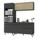 Armário De Cozinha Compacta 182cm Veneza Multimóveis V3695 Preto Preto