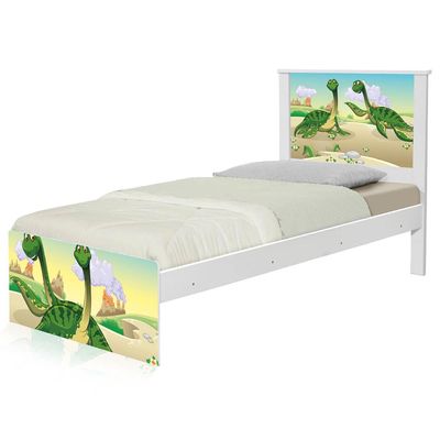 Cama Solteiro Infantil 195x96cm para Quarto Personagens Dinossauro K02 - D'Rossi